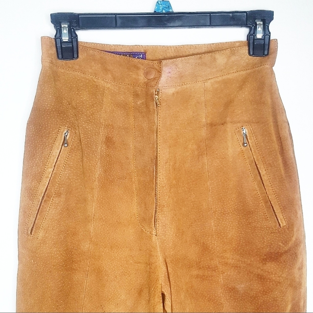 100% Real Leather High Rise VINTAGE Pants